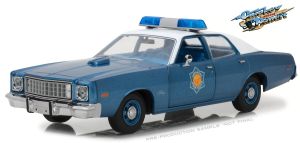 GREEN19044 - PLYMOUTH Fury 1975 Police Pursue Arkansas State Police azul metálico de la película Smokey And The Bandit