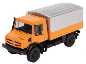 NZG9111/65 - Plataforma cubierta naranja MERCEDES UNIMOG U5000