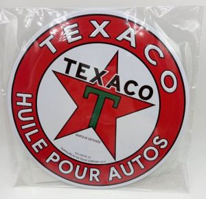 MAGPB226 - Placa redonda de metal - TEXACO aceite de coche - Ø20 cm