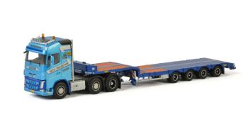 WSI01-2193 - VOLVO FH4 GLOBETROTTER 6x2 con plataforma baja de 4 ejes SMIT TRANSPORT