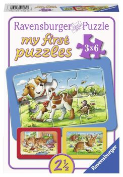 RAV07062 - Mis primeros puzzles - 3 puzzles de 6 piezas - Mis amigos animales