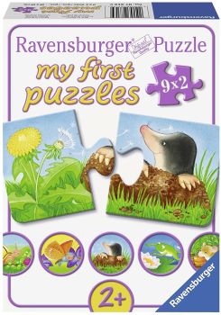 RAV07313 - Mis primeros puzzles - 9 puzzles de 2 piezas - Animales en el jardín