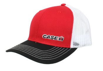 CNH11402 - Gorra CASE IH roja y negra con visera blanca