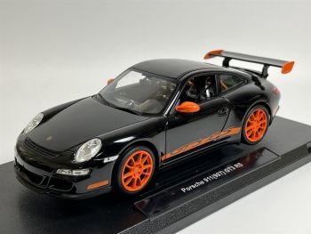 WEL18015NOIR - PORSCHE GT3 rs 2007 Negro con llantas Naranja