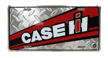 SIGN-1815 - Placa de metal CASE IH plateada - 30 x 15 cm