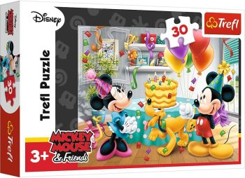 TRF18211 - Puzzle de 30 piezas DISNEY - Tarta de cumpleaños de Mickey