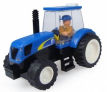 UHK1200 - NEW HOLLAND Con un personaje para armar en ladrillos de construcción (48 Piezas)