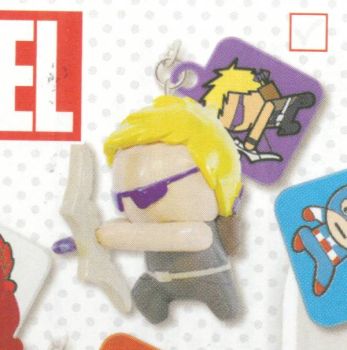 T8884A - Llavero estatuilla MARVEL con dos Stikers - HAWKEYE