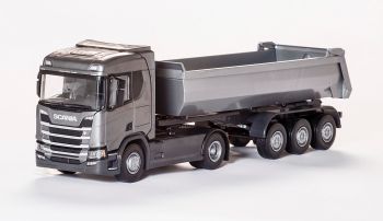 EMEK22483 - SCANIA R500 Next Generation gris 4x2 con remolque de 3 ejes