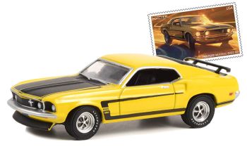 GREEN30373 - 1969 FORD Mustang Boss 302 SERVICIO POSTAL DE LOS ESTADOS UNIDOS en blister