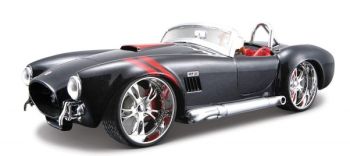 MST31325ZW - SHELBY Cobra 427 Negro con rayas rojas