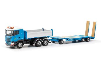 HER316576 - SCANIA R 6x4 volquete con góndola de cama rebajada de 1 + 2 ejes FELBERMAYR