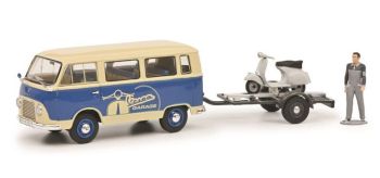 SCH3200 - FORD FK1000 beige con remolque Vespa y figura