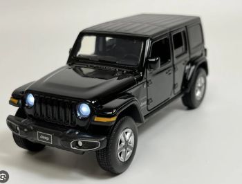 TAY321120002 - JEEP Wrangler Sahara Negro con sonidos y luces