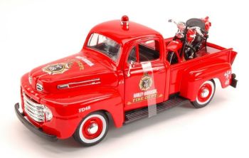 MST32191 - FORD F-1 Pick-up con moto HARLEY DAVIDSON 1936 Bombero