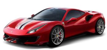 BUR36052RO - FERRARI 488 Pista Rojo y Blanco