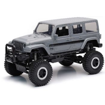 NEW37446G - JEEP Sahara gris con figura y motocross