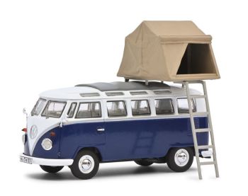 SCH3778 - VOLKSWAGEN T1b Samba con carpa Azul y blanco