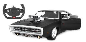 JAM402117 - DODGE Charger R/T 1970 Negro Radio Controlado