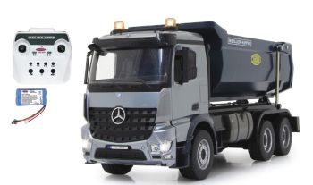 JAM406301 - MERCEDES Arocs volquete gris Radiocontrolado