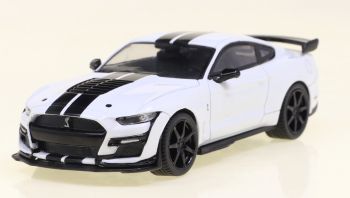 SOL4311503 - SHELBY Mustang GT500 Stripes blanco y negro