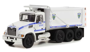 GREEN45160-B - MACK granito Volquete 8x4 2019 NYPD S.D TRUCKS serie bajo blister