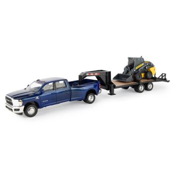 ERT47269 - DODGE ram 3500 con plataforma de cuello de cisne y minicargadora de ruedas NEW HOLLAND L230