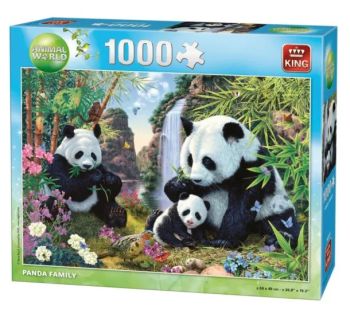 KING56009 - Puzzle Familia Panda - 1000 piezas