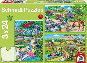 SCM56218 - 3 Puzzles 24 piezas Día en el Zoo