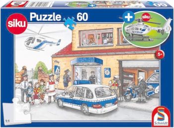 SCM56351 - Puzzle 60 piezas Comisaría de policía con helicóptero