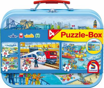 SCM56508 - 4 Puzzles 26 y 48 piezas Medios de transporte