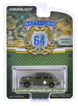 GREEN61040-A - FORD Fordor Deluxe Army Staff 1942 de la serie BATTALION 64 en blister