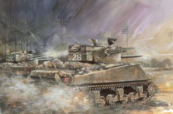 DRA6405 - Tanque SHERMAN M4A4 con cohete 60Ib para montar y pintar