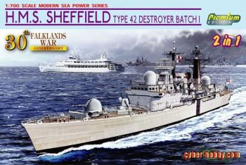 DRA7133 - Destructor HMS Sheffield Tipo 42 2en1 para montar y pintar