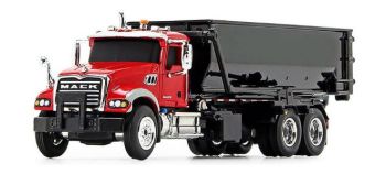 FIGE80-0344 - MACK Granite 6x4 con contenedor de residuos rojo y negro