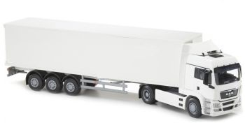 EMEK82092 - MAN TGS LX 4x2 con remolque blanco de 3 ejes