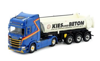 TEK82733 - SCANIA R HIGHLINE SAXER 4x2 con volquete de 3 ejes KIES AG