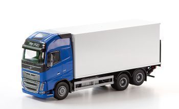 EMEK89114 - VOLVO FH16 6x4 azul con caja y portón trasero