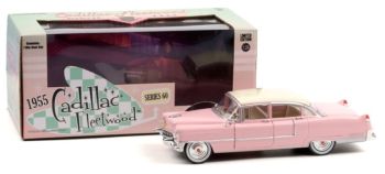 GREEN84098 - 1955 CADILLAC Fleetwood Serie 60 rosa con techo blanco