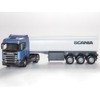 EMEK90600 - SCANIA R450 4x2 azul metálico con remolque cisterna de 3 ejes