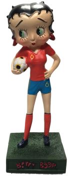 AKI0232 - Figurita Betty Boop futbolista selección de España H13 cm