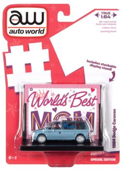 AMMAWAC017-A - DODGE Caravan 1984 azul WORLD'S BEST MOM en blister