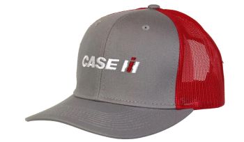 CNH108 - Gorra CASE IH gris con visera roja