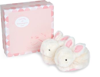 DC1308 - RABBIT CANDY - Pantuflas con cascabel rosa - 0/6 meses