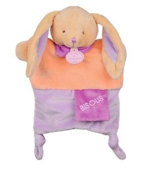 DC2784LAPIN - Marioneta Little secret conejo naranja y violeta 25 cm