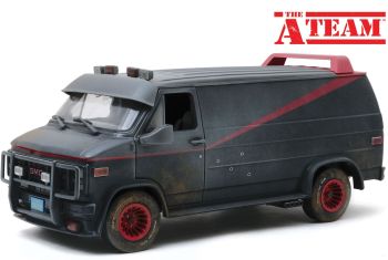 GREEN13567 - GMC Vandura 1983 the All Risks Agency The A-Team (1983-1987) versión sucia y agujeros de bala