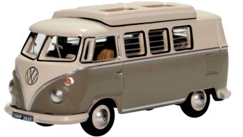 OXF76VWS006 - VOLKSWAGEN Tipo 1 Camper Ratón gris y blanco perla