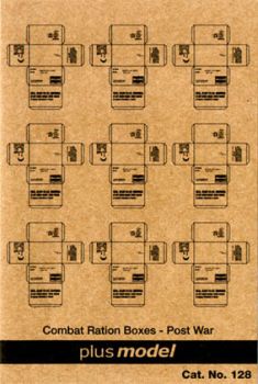 PLS128 - 9 cajas de cartón en miniatura del ejército de los EE.UU. para montar para diorama dimensiones de una caja de cartón 1;3 x 0;8 x 0;8 cm