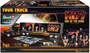 REV07644 - KENWORTH 6x4 y KISS End Of The Road World van trailer tour tour maqueta para montar y pintar