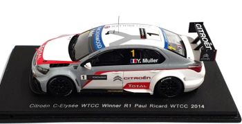 SPAS2460 - CITROEN C-Elysee Total #1 1er R1 Paul Ricard WTCC 2014 Y.Muller